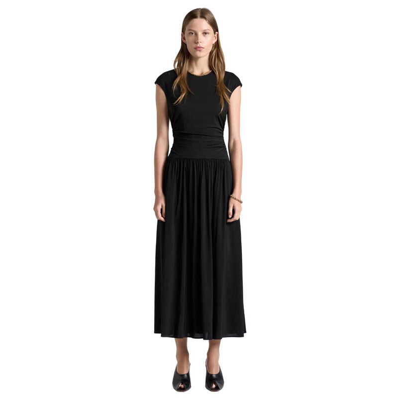 Cue Stretch Viscose Gathered Midi Dress image number 4